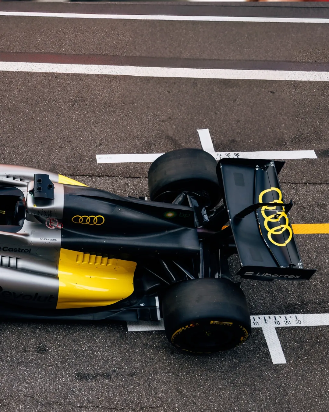 Audi Revolut F1® Team at the Monaco Grand Prix 2026 featuring the yellow suites