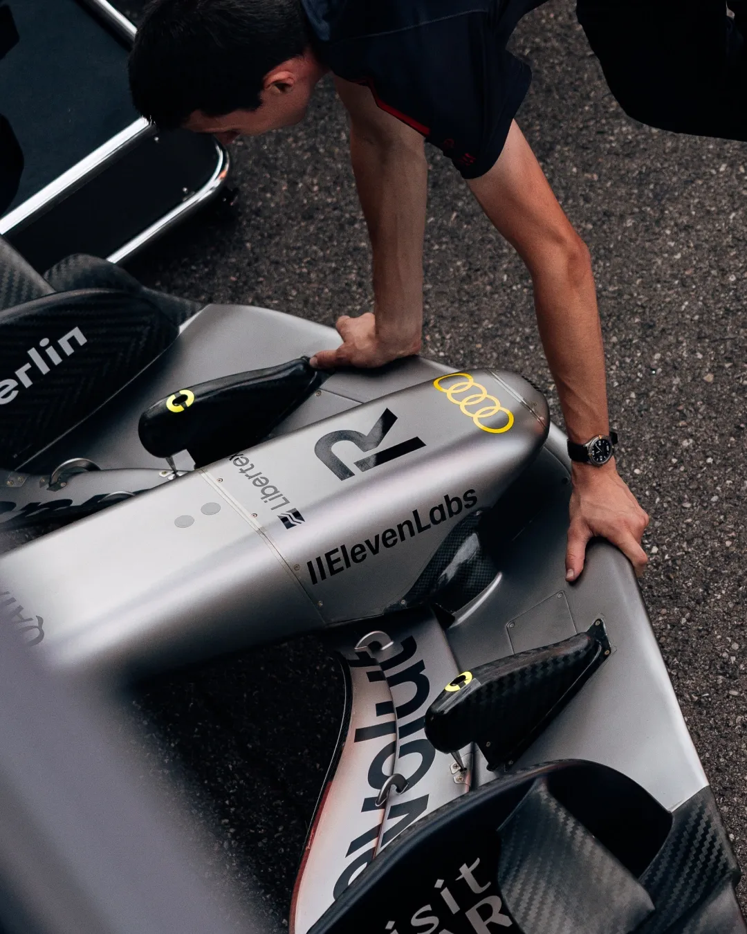 Audi Revolut F1® Team at the Monaco Grand Prix 2026 featuring the yellow suites