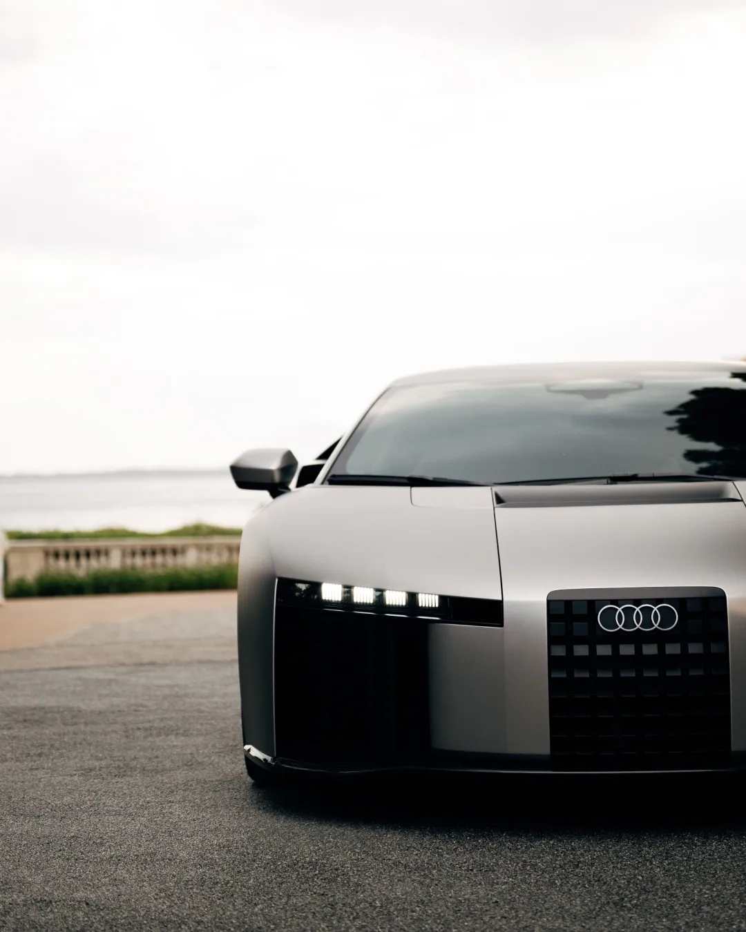 Front view of the Audi Novulari car at the Launchevent at the Monaco Grand Prix weekend 2026