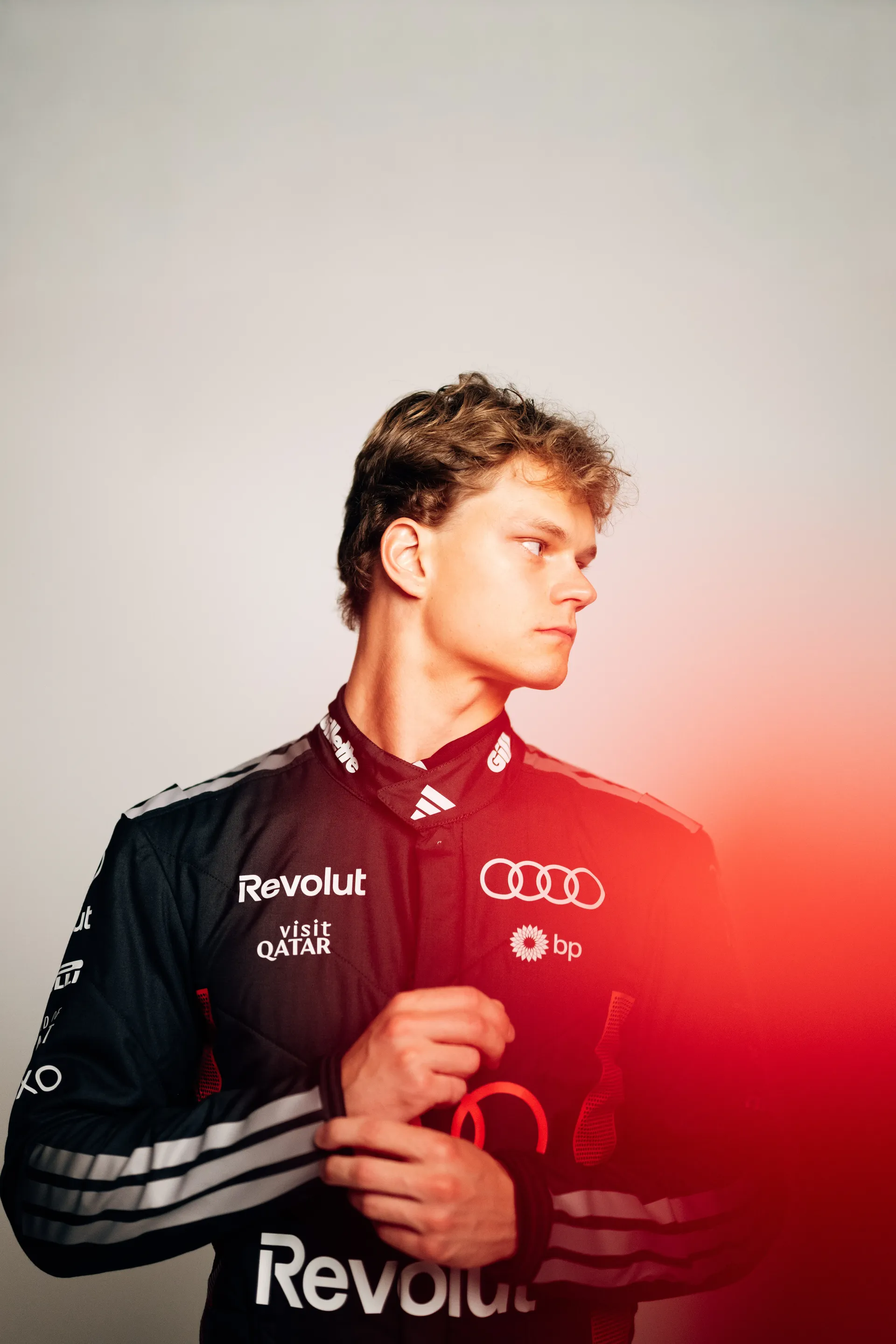 Portrait of Paul Aron, who will drive Free Practice sessions for Audi Revolut F1® Team in Barcelona and Spielberg during the 2026 Formula One season.
