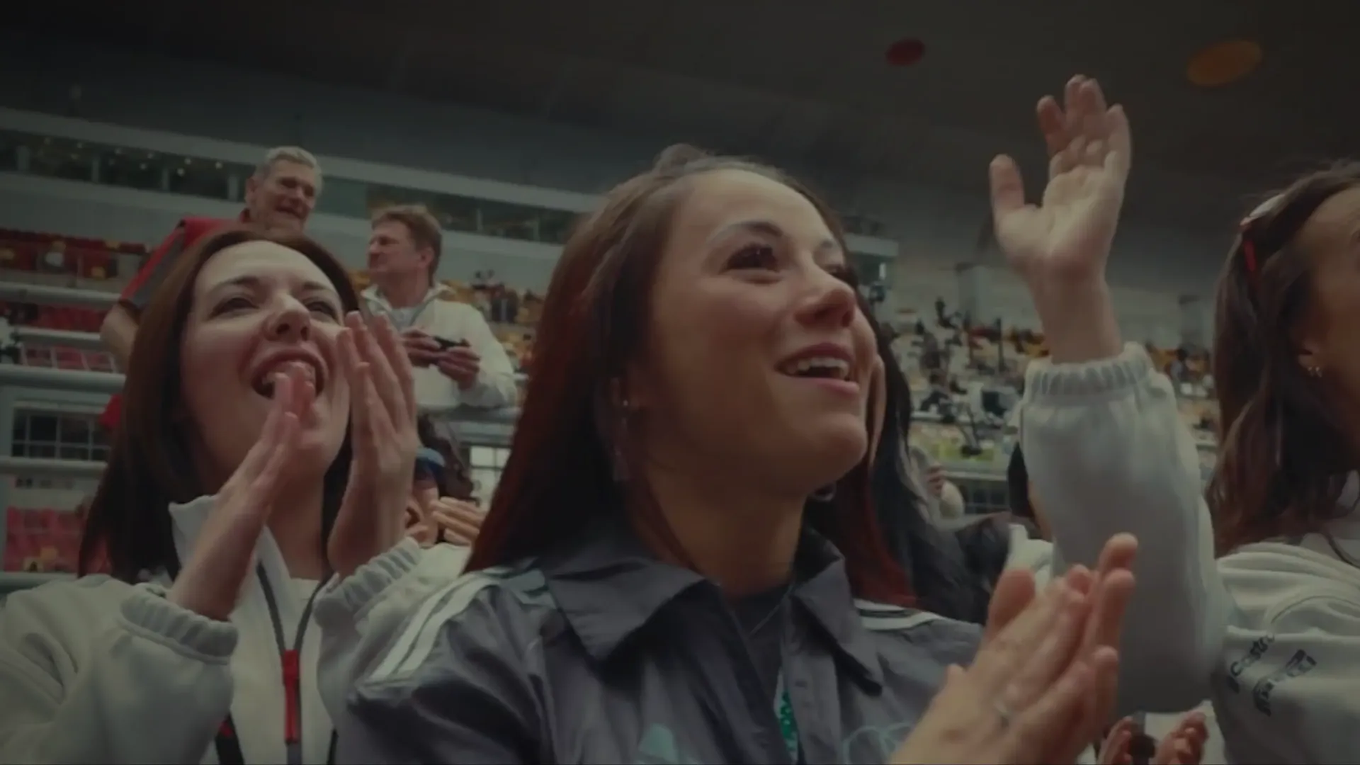 Crew Members cheering at the Audi Revolut F1® Team race weekend at the Chinese Grand Prix in Shanghai