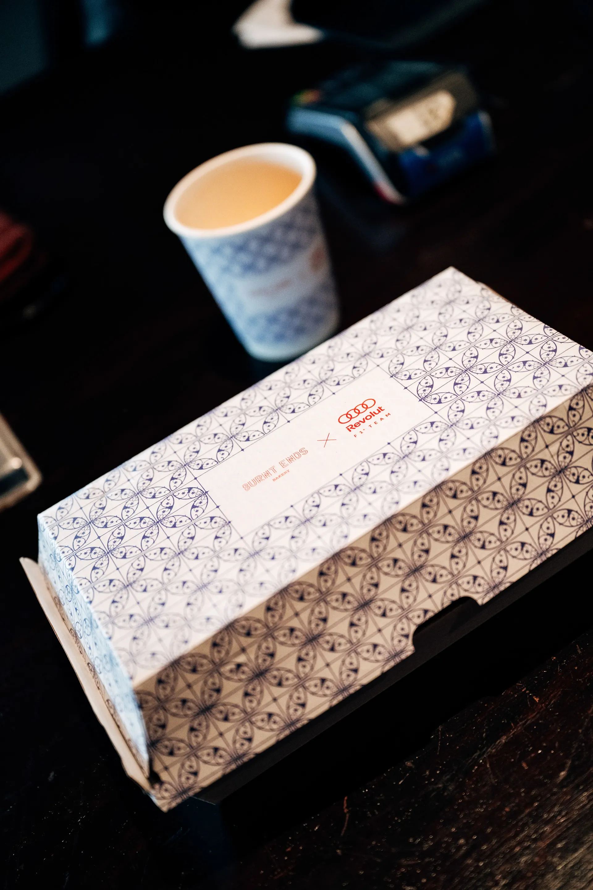 Coffee and pastry served at Burnt Ends Bakery