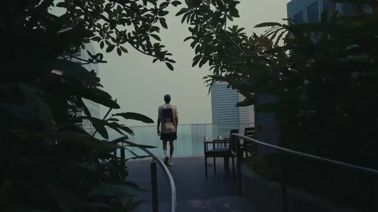 Audi Revolut F1® Team on the Andaz Hotel in SIngapore at rainy weather