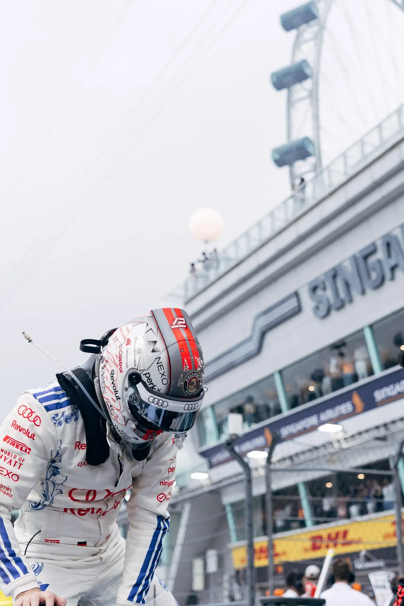 Audi Revolut F1® Team driver Nico Hülkenberg in helmet on the grid.