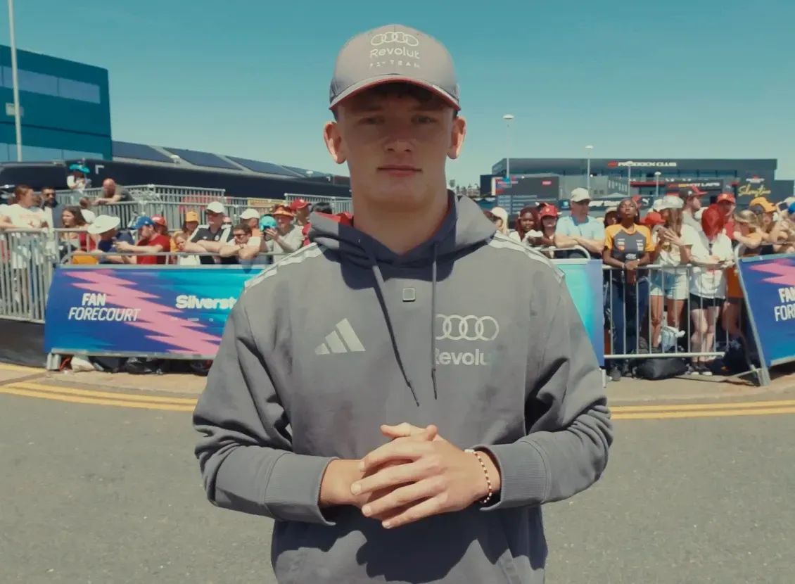 Freddie Slater's paddock Tour for the Audi Revolut F1® Team in Silverstone.