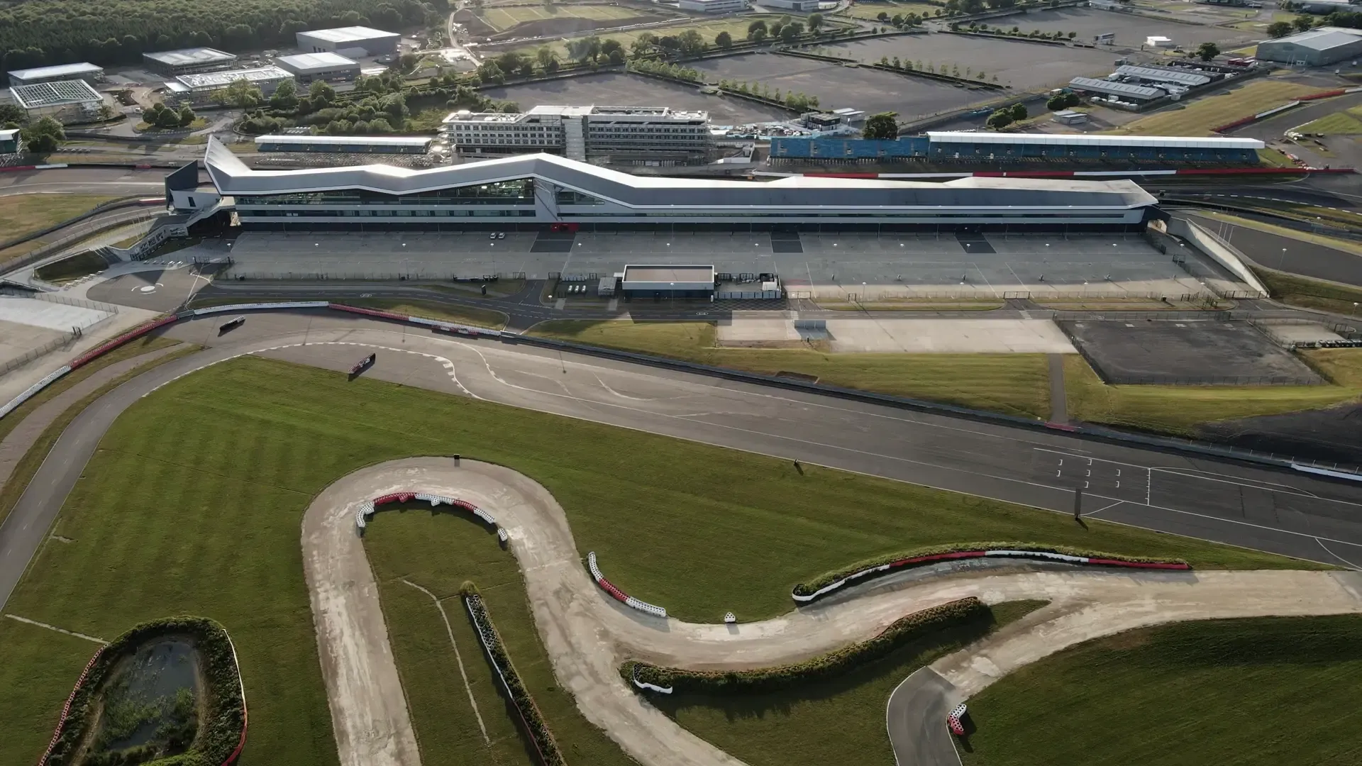 Drone flight over Silverstone circuit