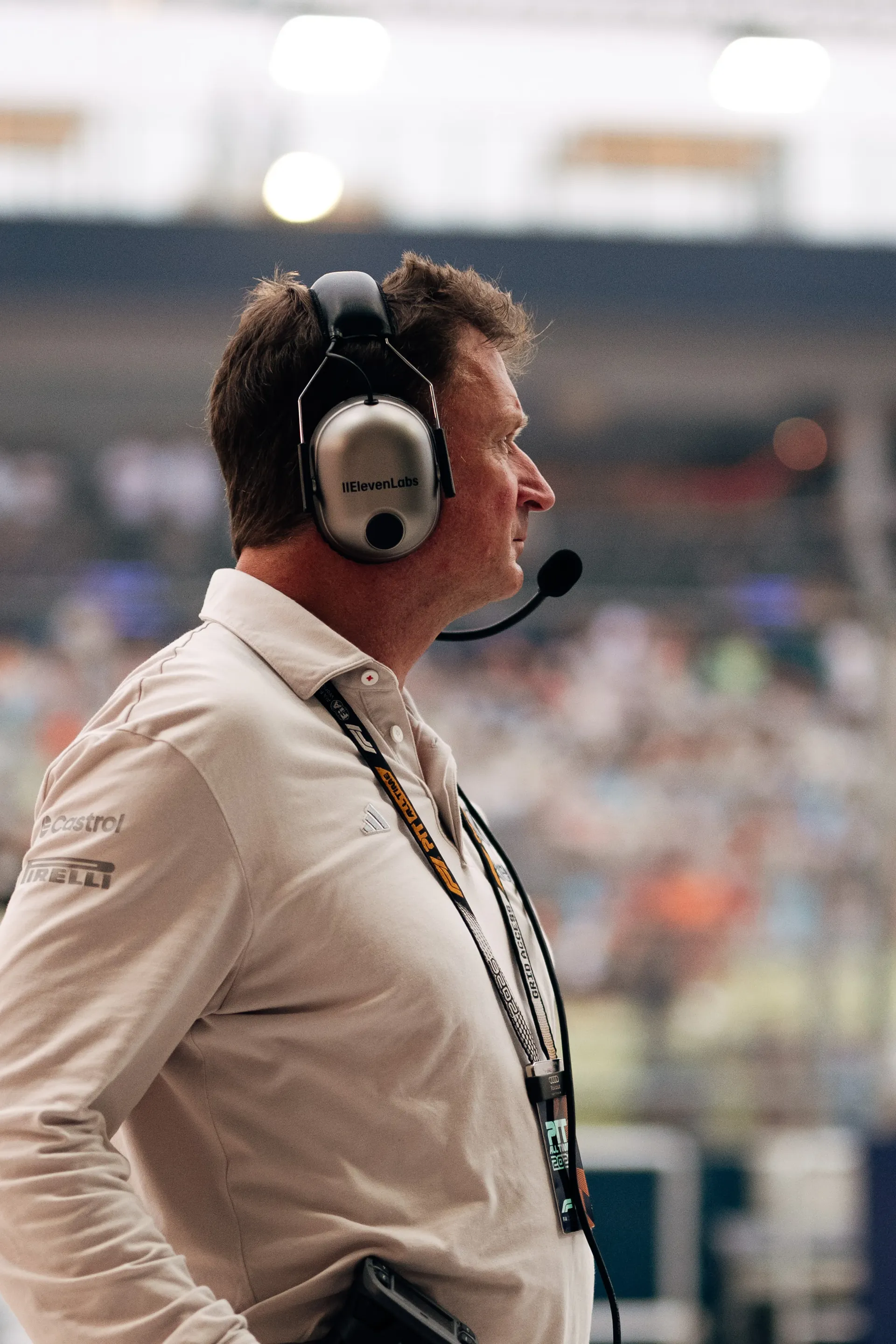 Close-up of Audi Revolut F1® Team racing director Allan McNish