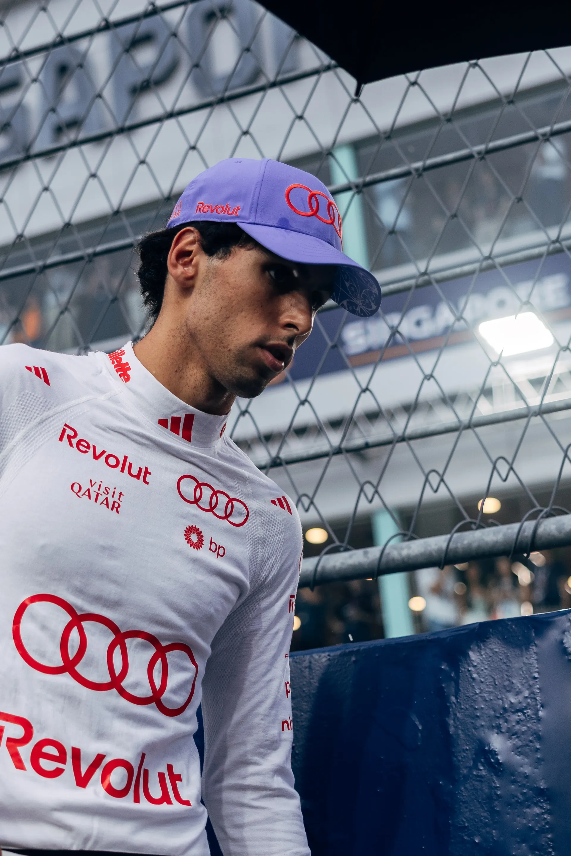 Close-up of Audi Revolut F1® Team driver Gabriel Bortoleto