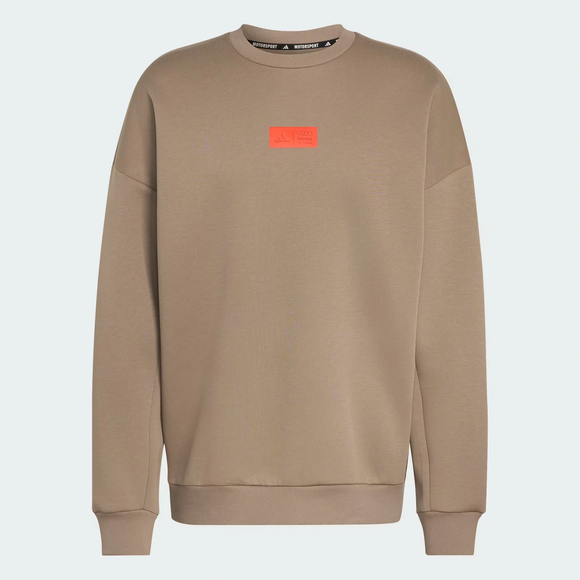 Front shot of the first adidas x Audi Revolut F1® Team collection Sweathsirt in the Studio