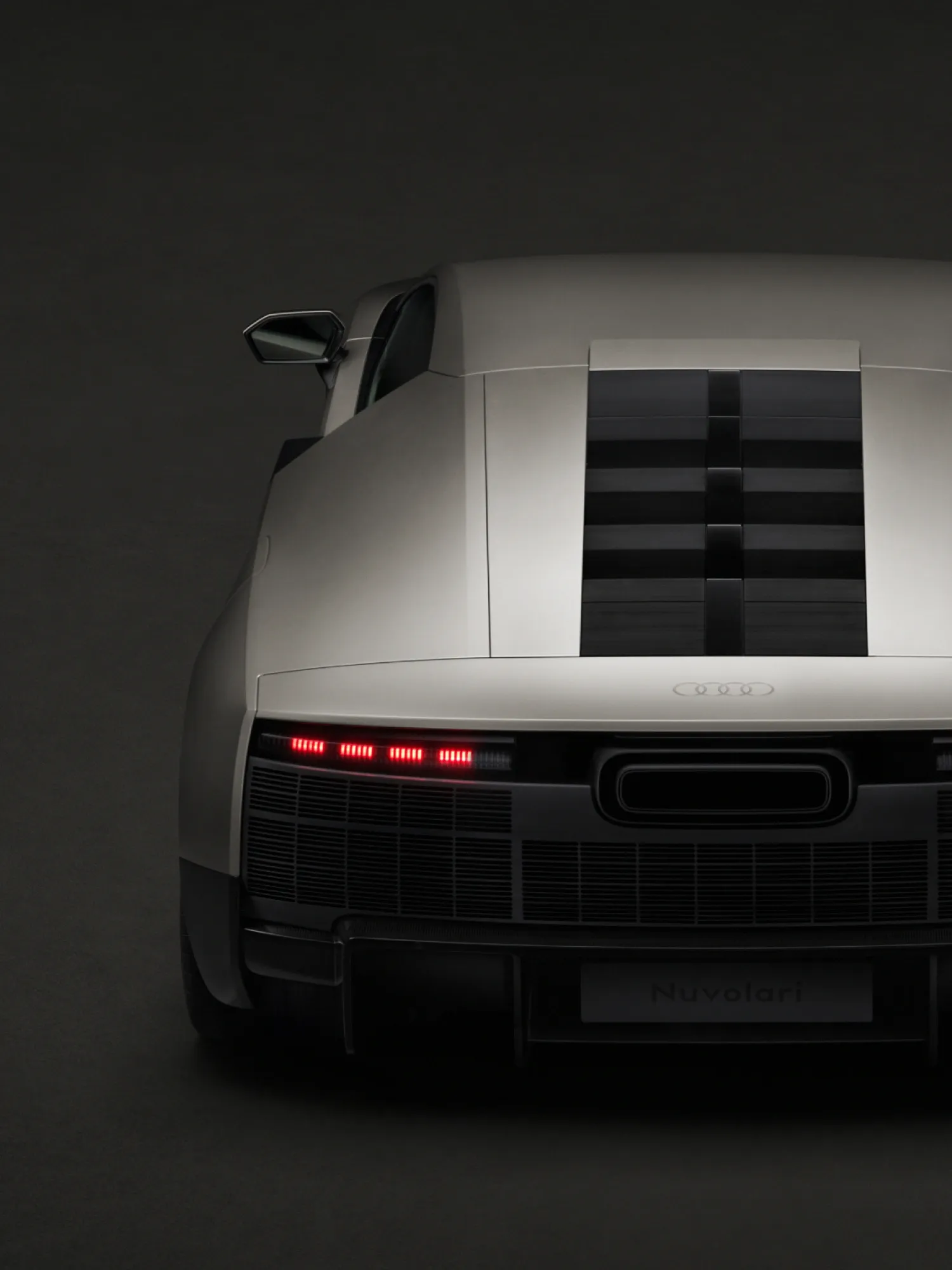 Shots of the new Audi Nuvolari in the studio in dramatic dark light