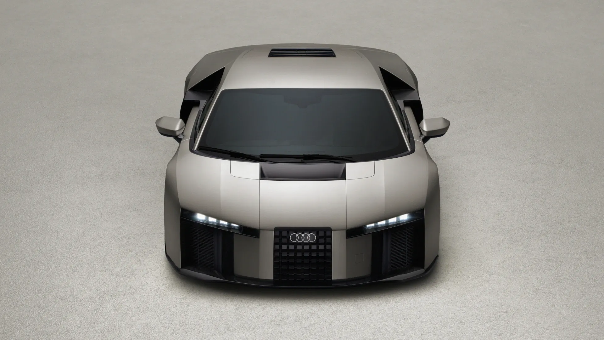Shots of the new Audi Nuvolari in the studio in dramatic dark light
