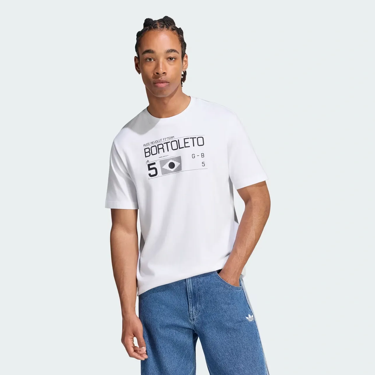 adidas x Audi Revolut F1® Team elevated fanwear Gabriel Bortoleto graphic tee 3