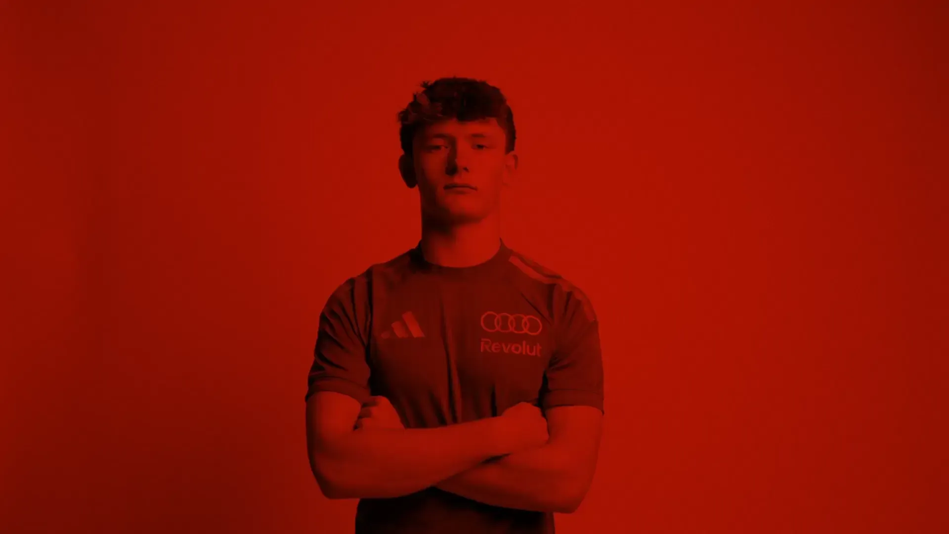 Freddie Slater driver of the Audi F1 Academy close ups in the studio