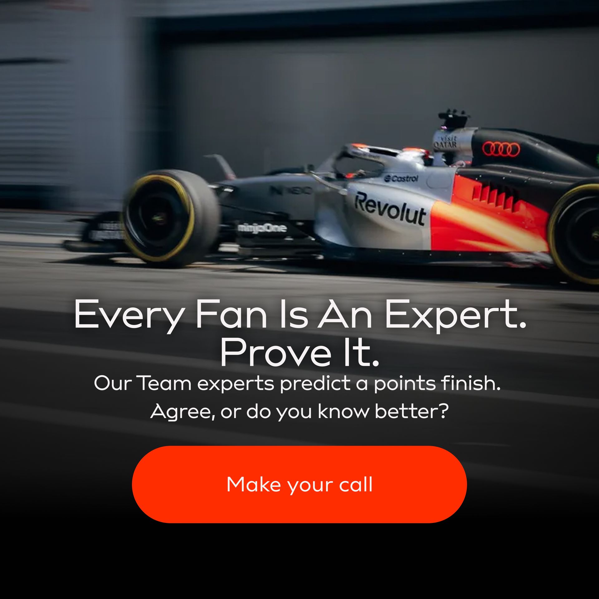 Audi Revolut F1® Team Spanish GP Prediction Game