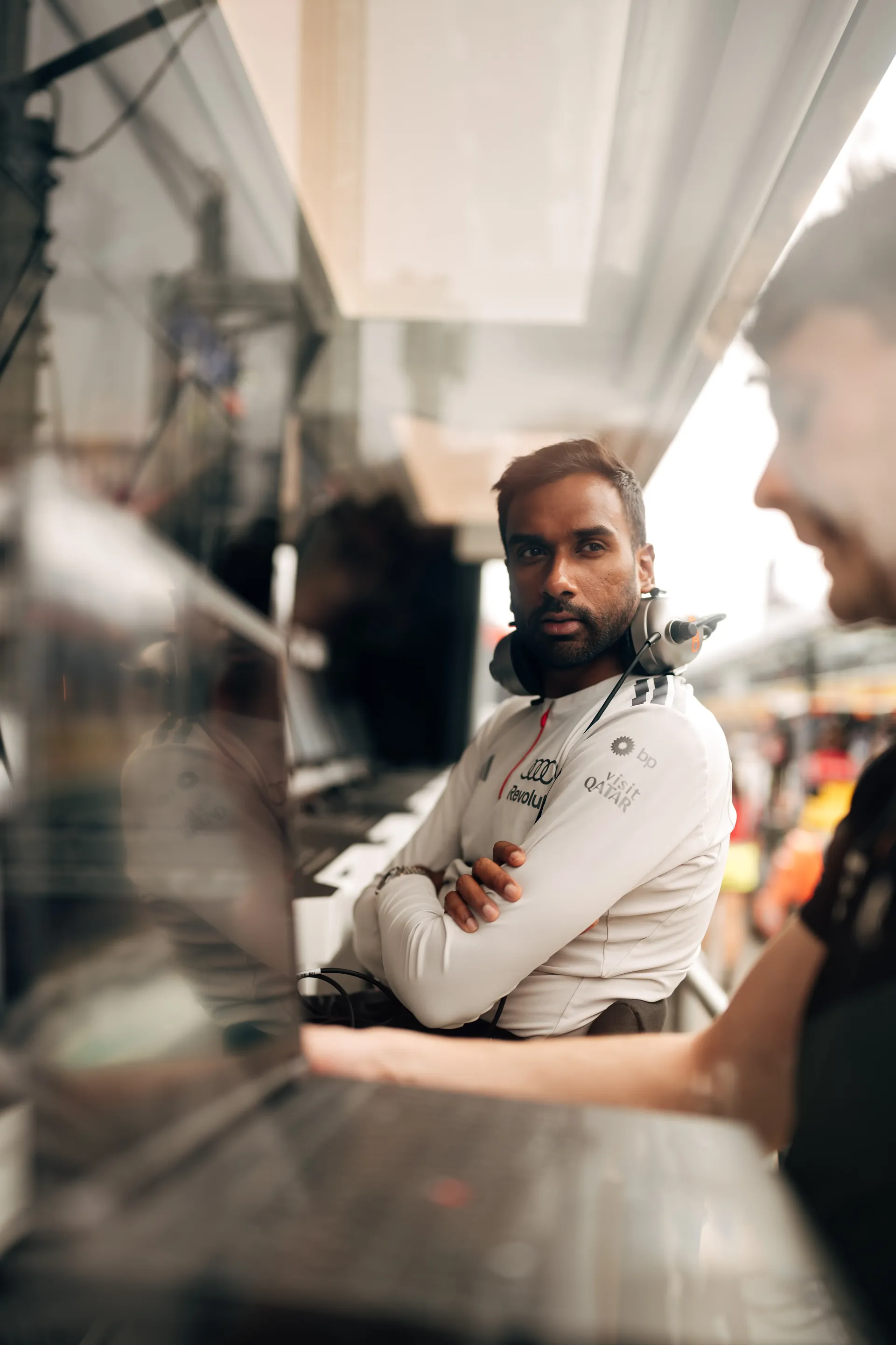 Team member sitting in the pitwall