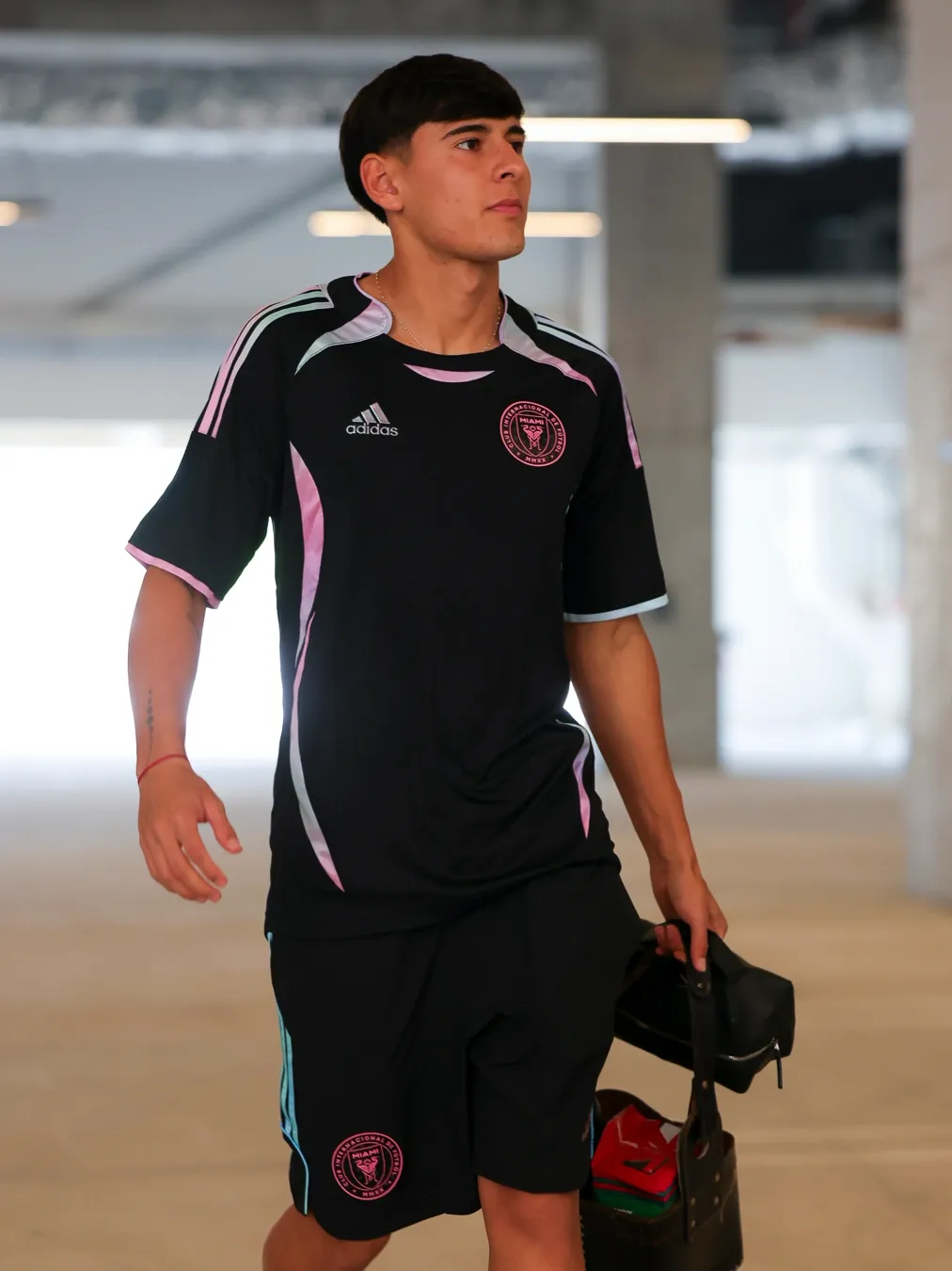 Inter Miami CF players arriving arrive for gameday in limited-edition adidas x Audi Revolut F1®Team kit