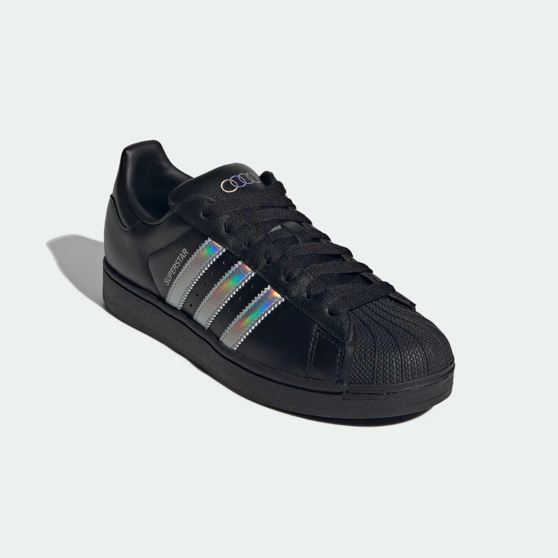 Front view of the Audi Revolut F1® Team Teamgeist shoe Superstar 2 in the studio