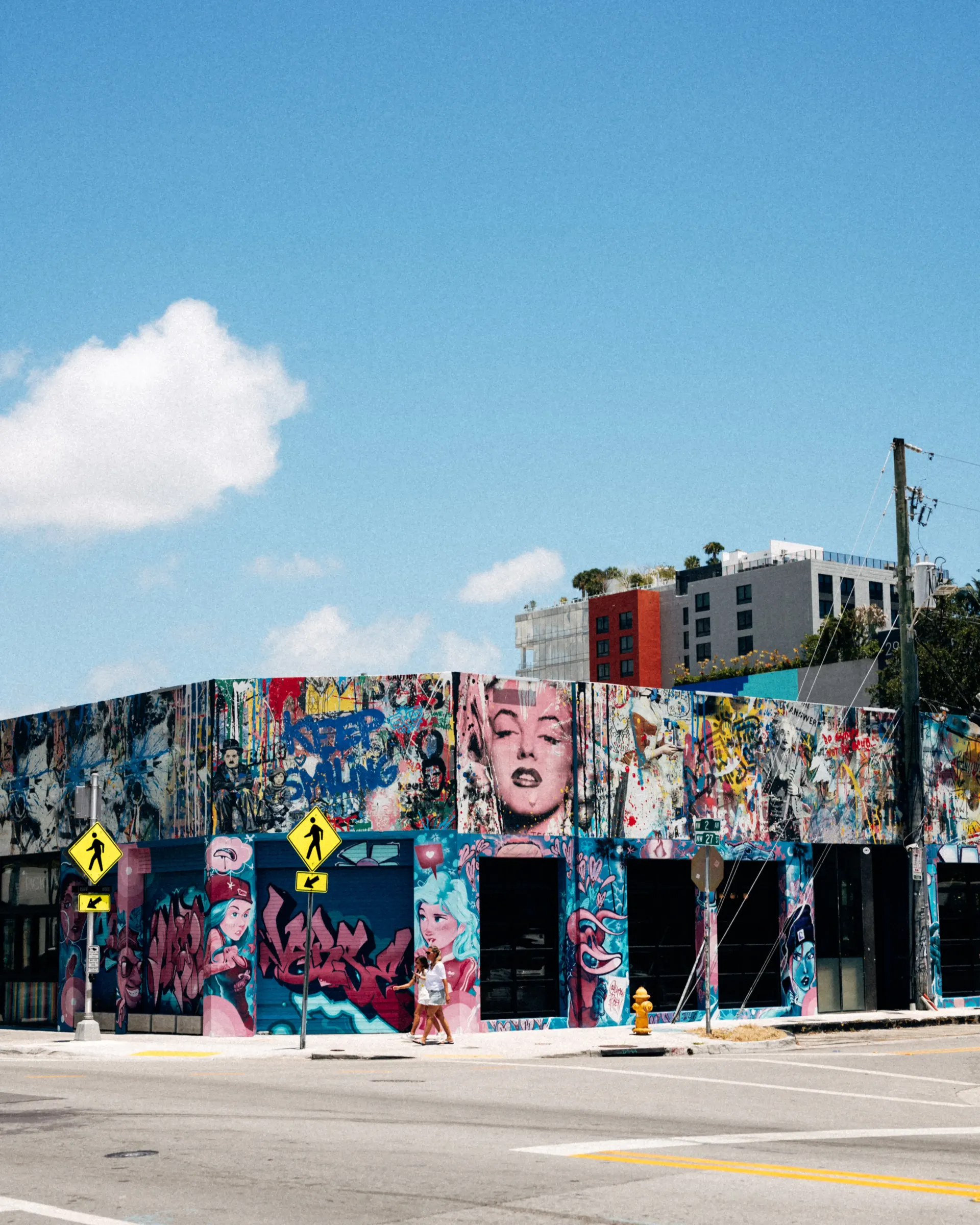 Miami Grand Prix off-track street art and urban scene in Wynwood