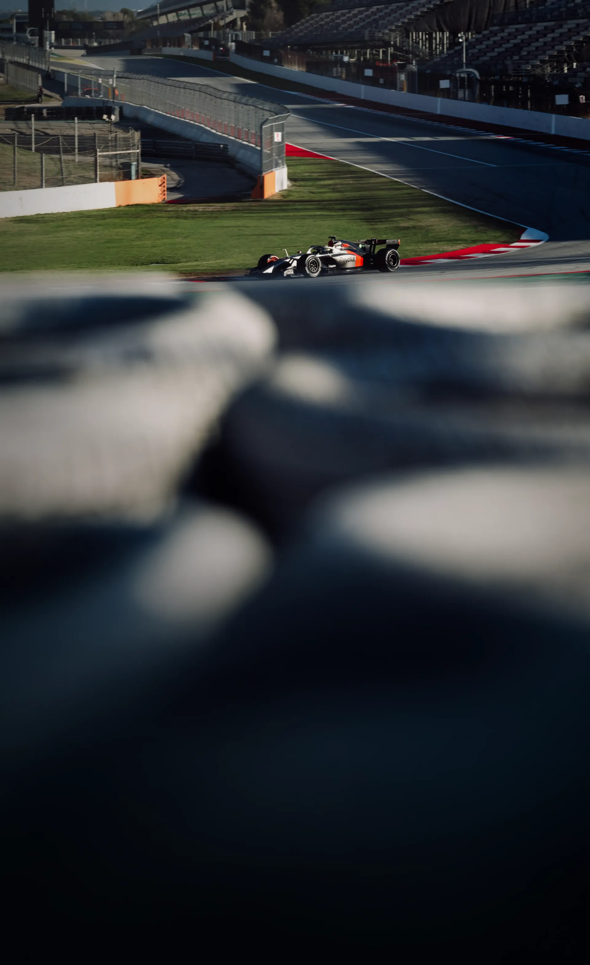 Sideview of the R26 car at Bahrain Testweek 2026 from Audi Revolut F1® Team