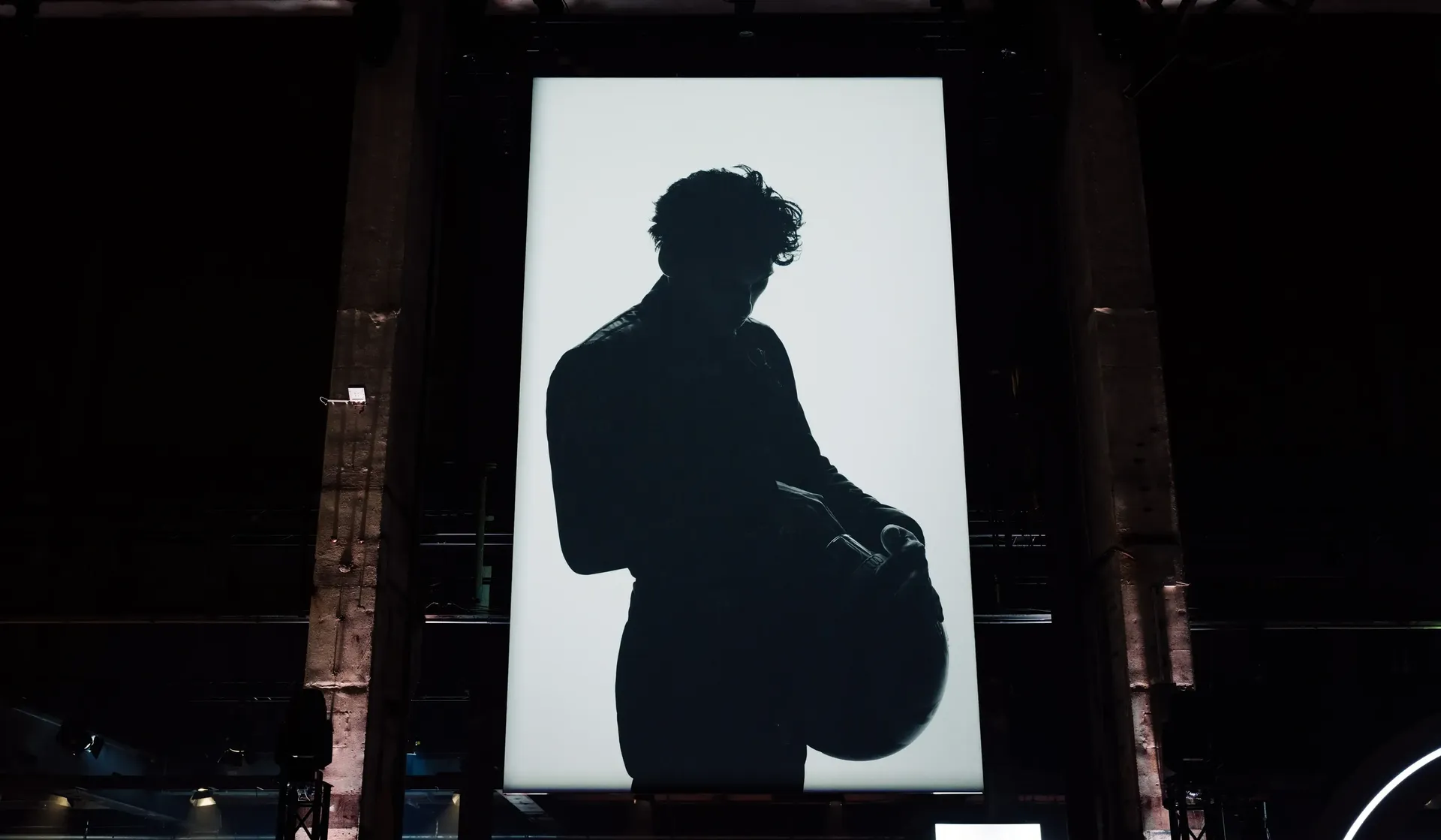Silhouette of of the Audi Revolute F1 Team driver Gabriel Bortoleto at the Berlin Event