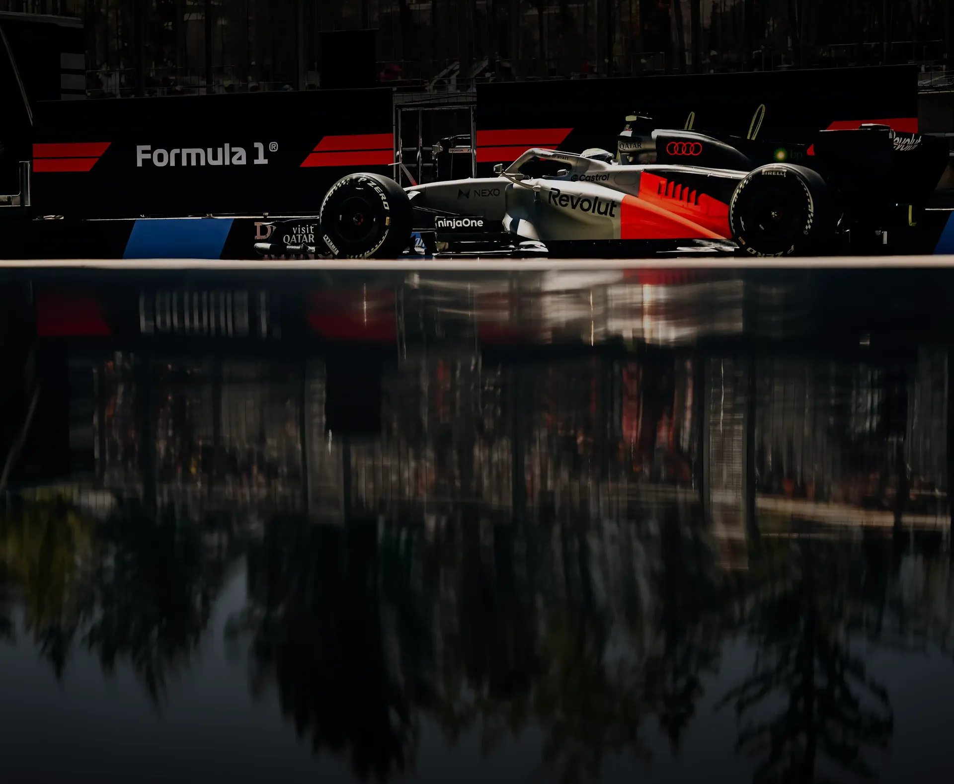 Side view of the Audi Revolut F1® Team car at the Canada Grand Prix 2026