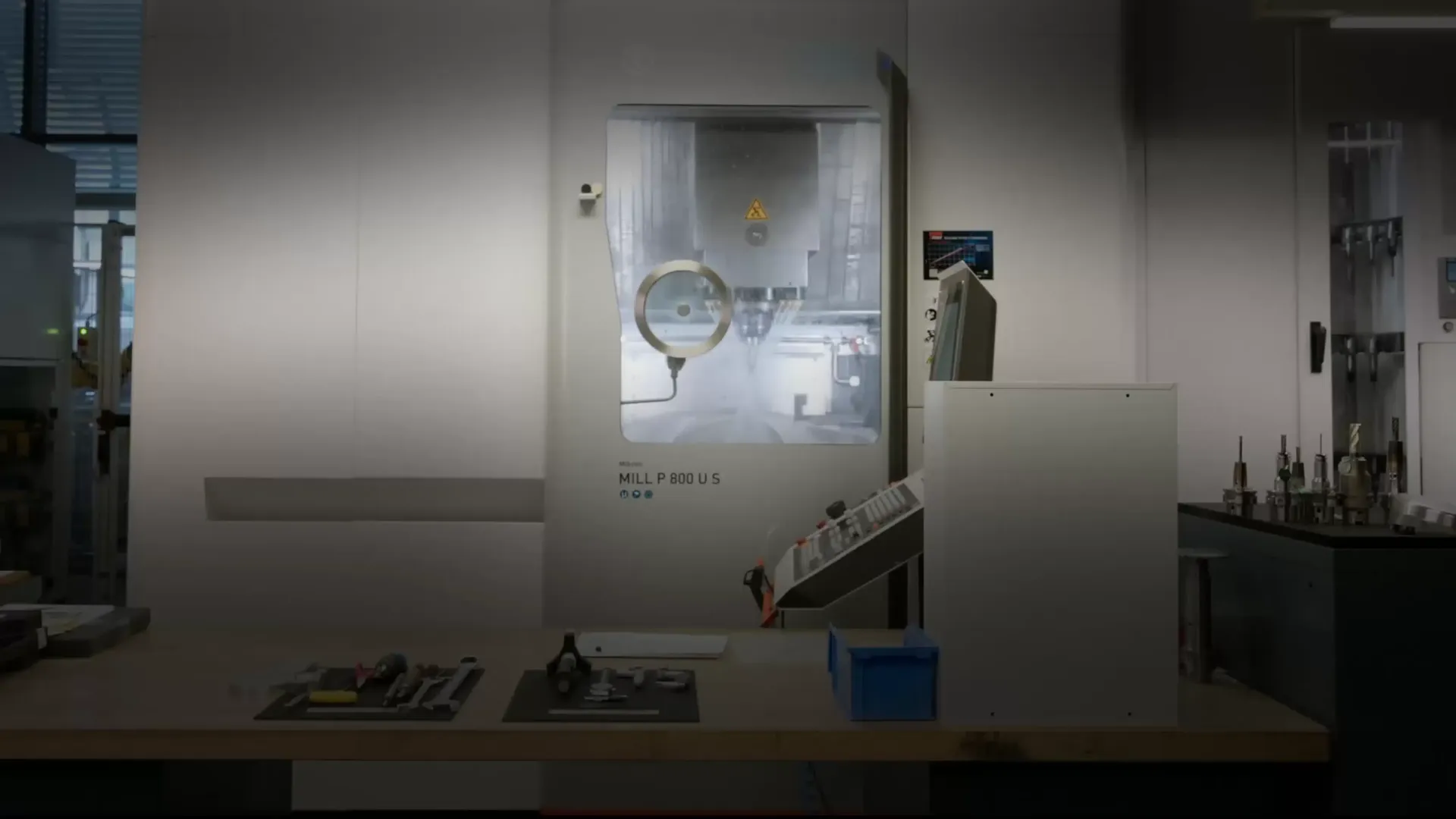 Video of Giovanni CNC Operator at his working desk using a CNC tool