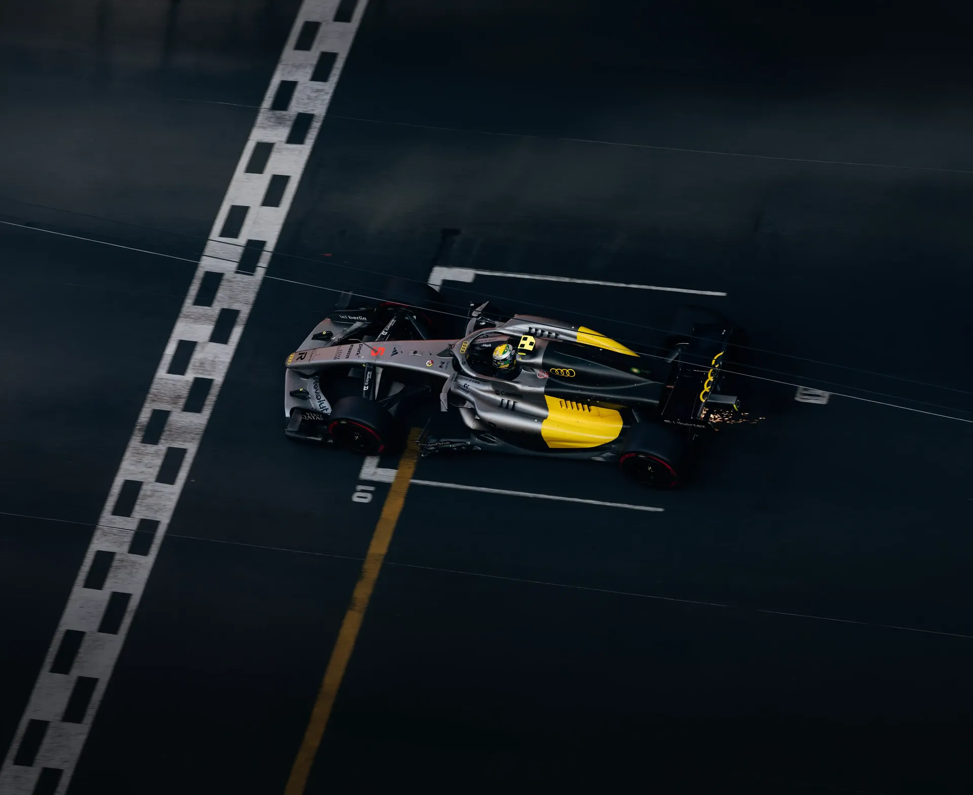 Audi Revolut F1® Team car R26 reaches the finishline at the Monaco Grand Prix 2026