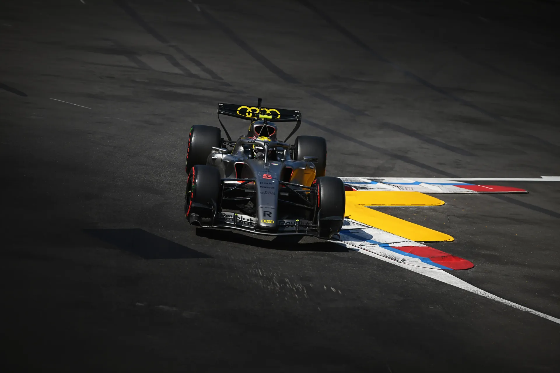 Audi Revolut F1® Team car R26 on the racetrack at the Monaco Grand Prix 2026