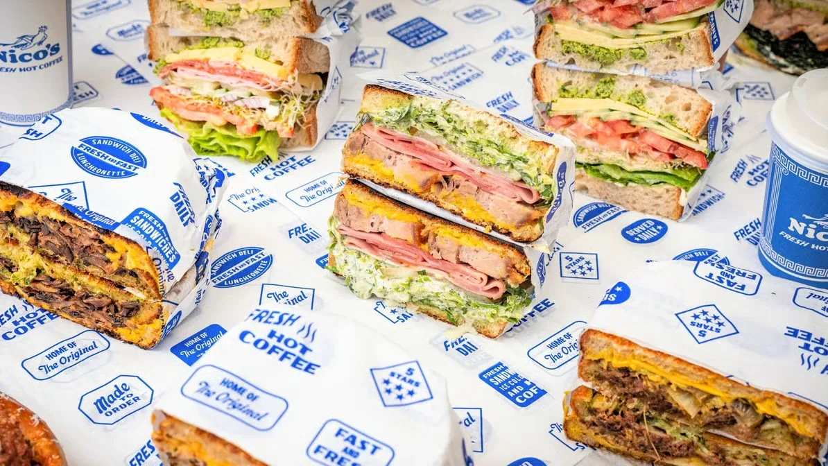 Showing Sandwiches from Nicos Deli at Melbourne Australia