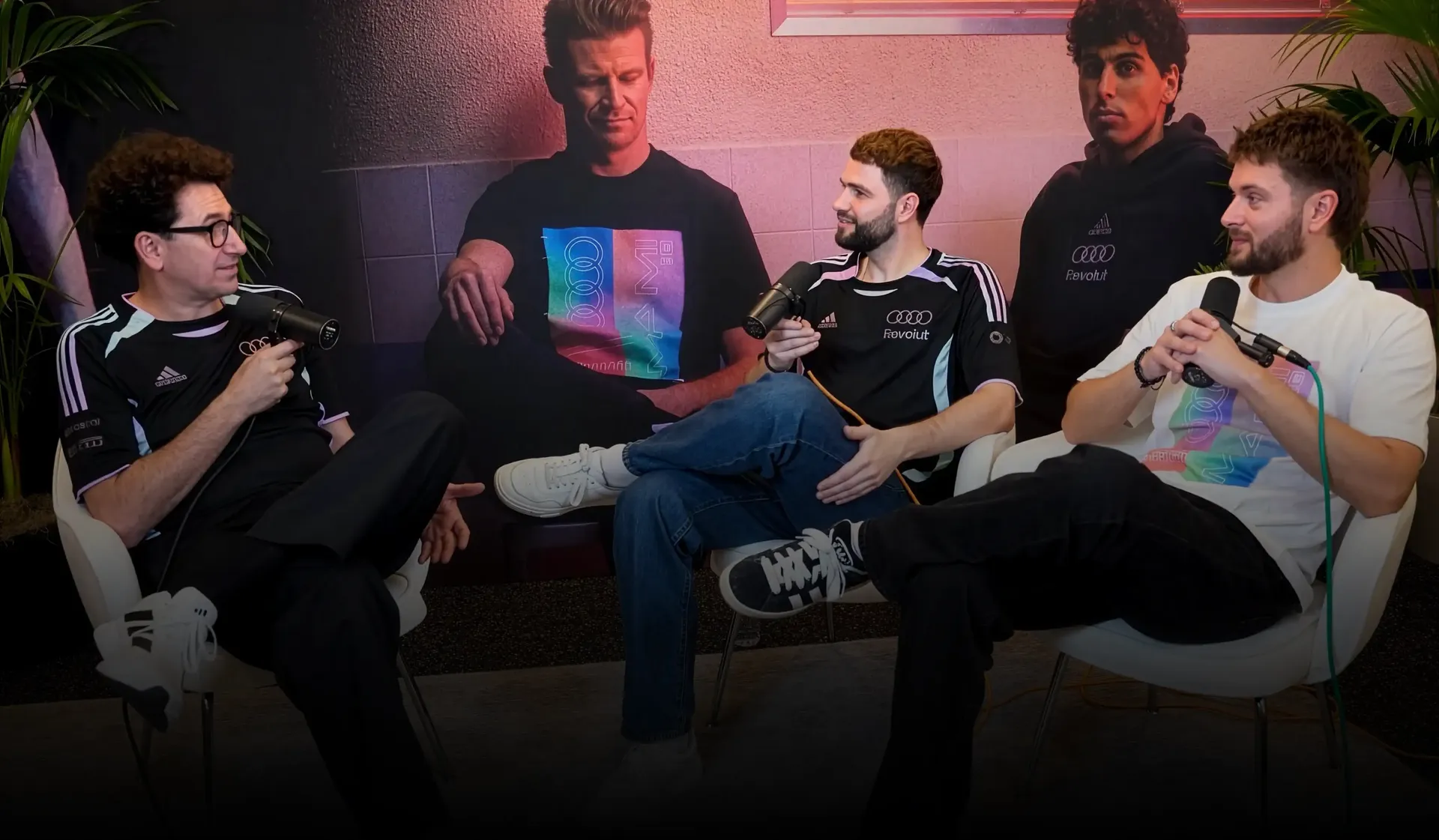 Team principal Mattia Binotto of the Audi Revolut F1® Team at the Miami Grand Prix in the pitstop podcast studio
