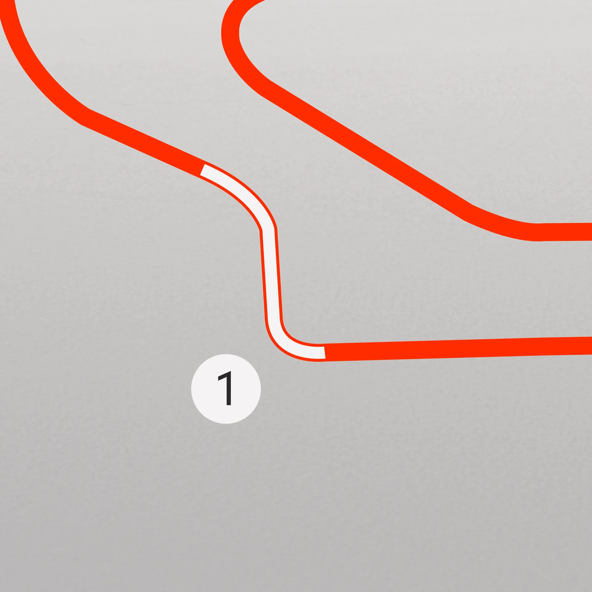 Detail shot of the Barcelona track at corner 01