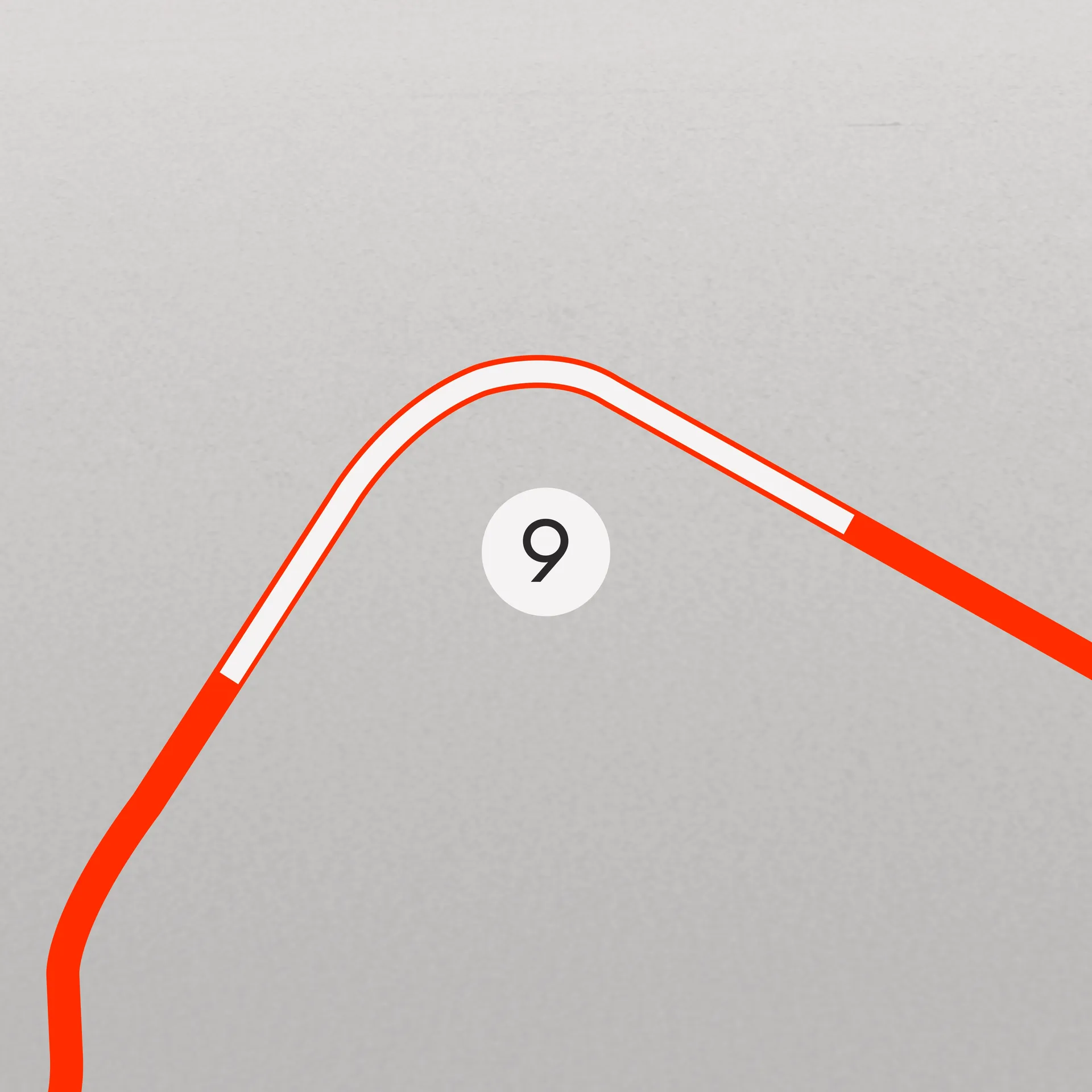 Detail shot of the Barcelona track at corner 09