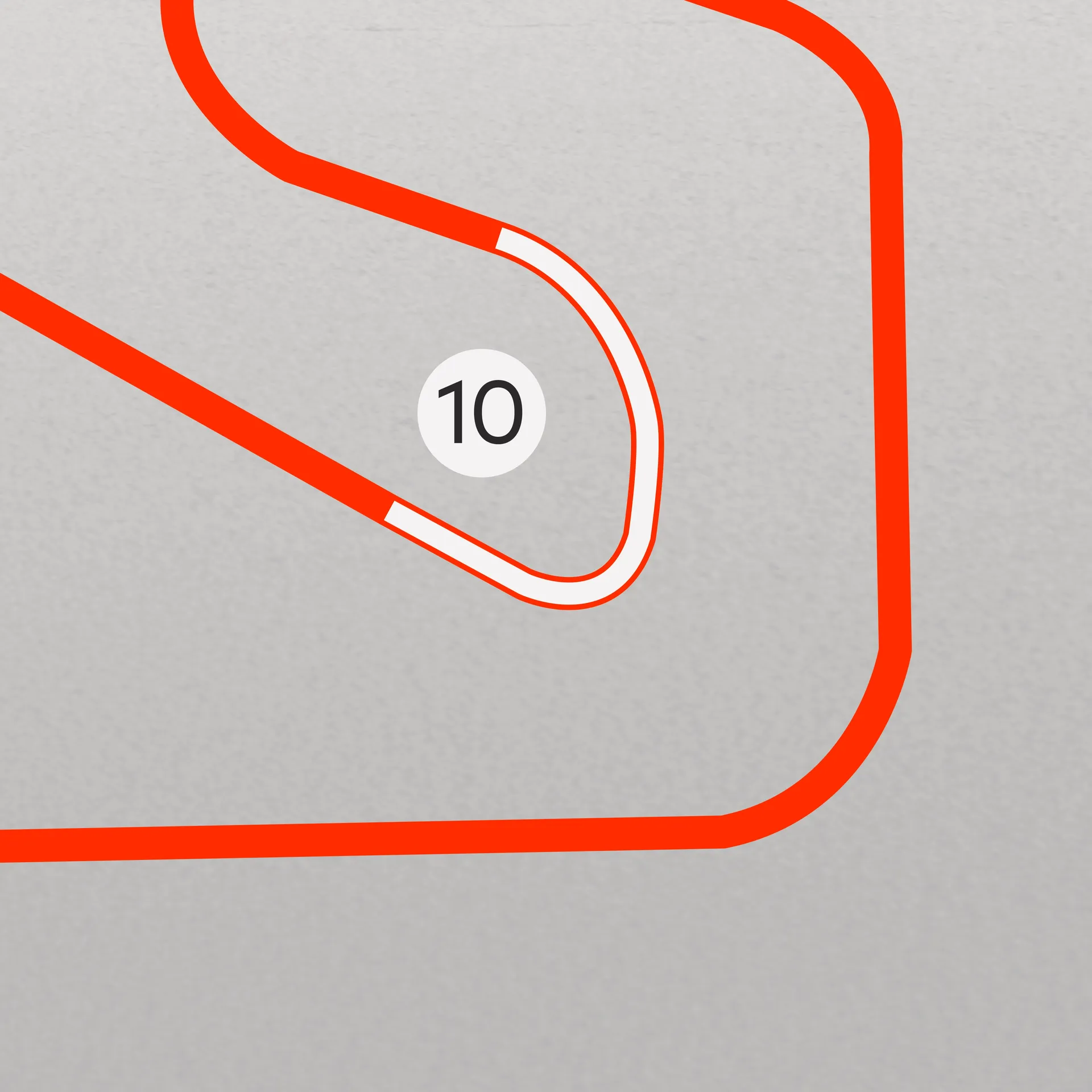 Detail shot of the Barcelona track at corner 10