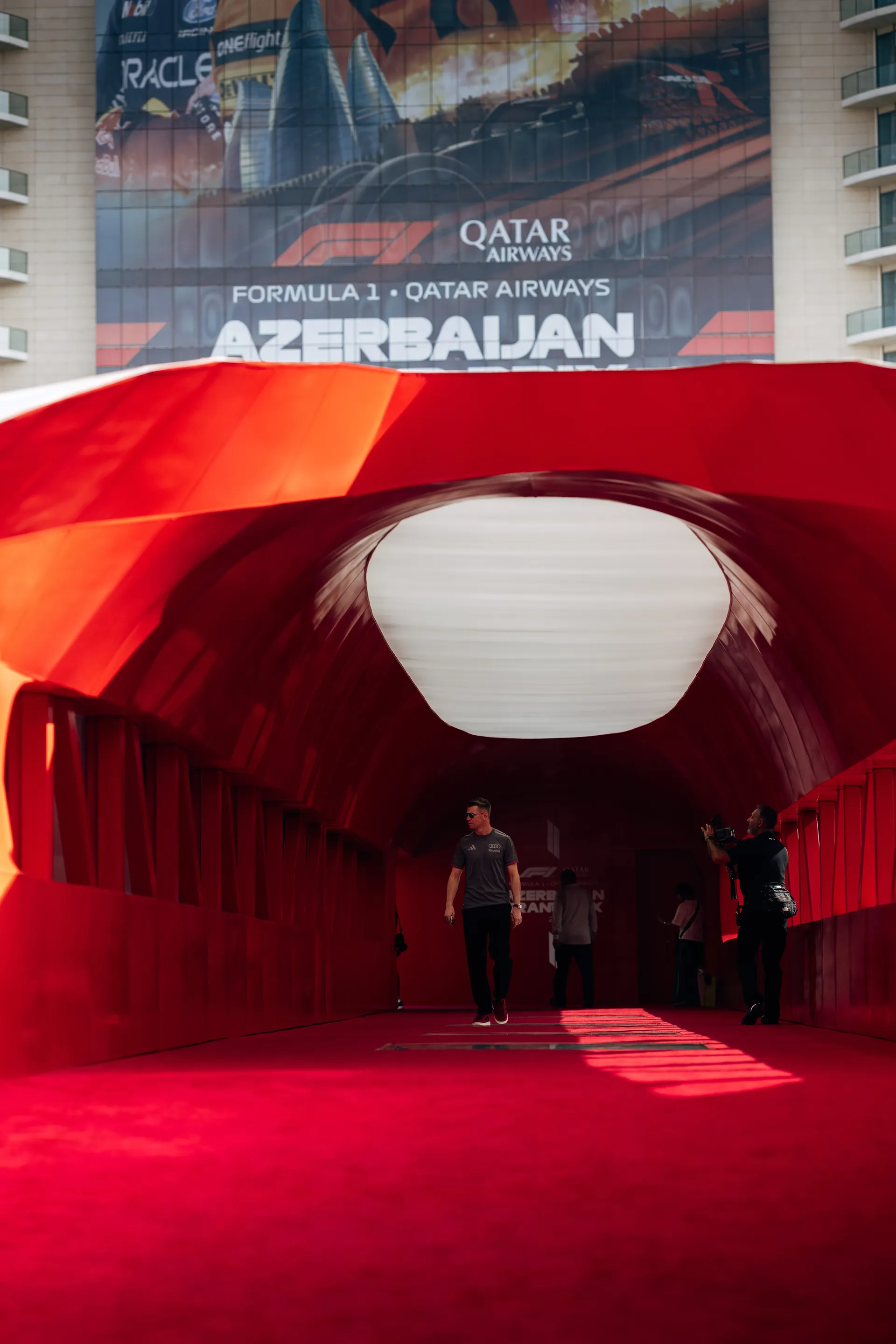 Entrance to the Azerbaijan Grand Prix with Formula 1® branding and a red carpet