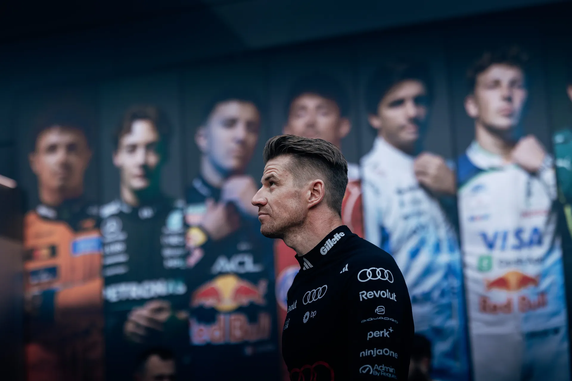 Close up of Audi Revolut F1® Team driver Nico Hulkenberg in the paddock