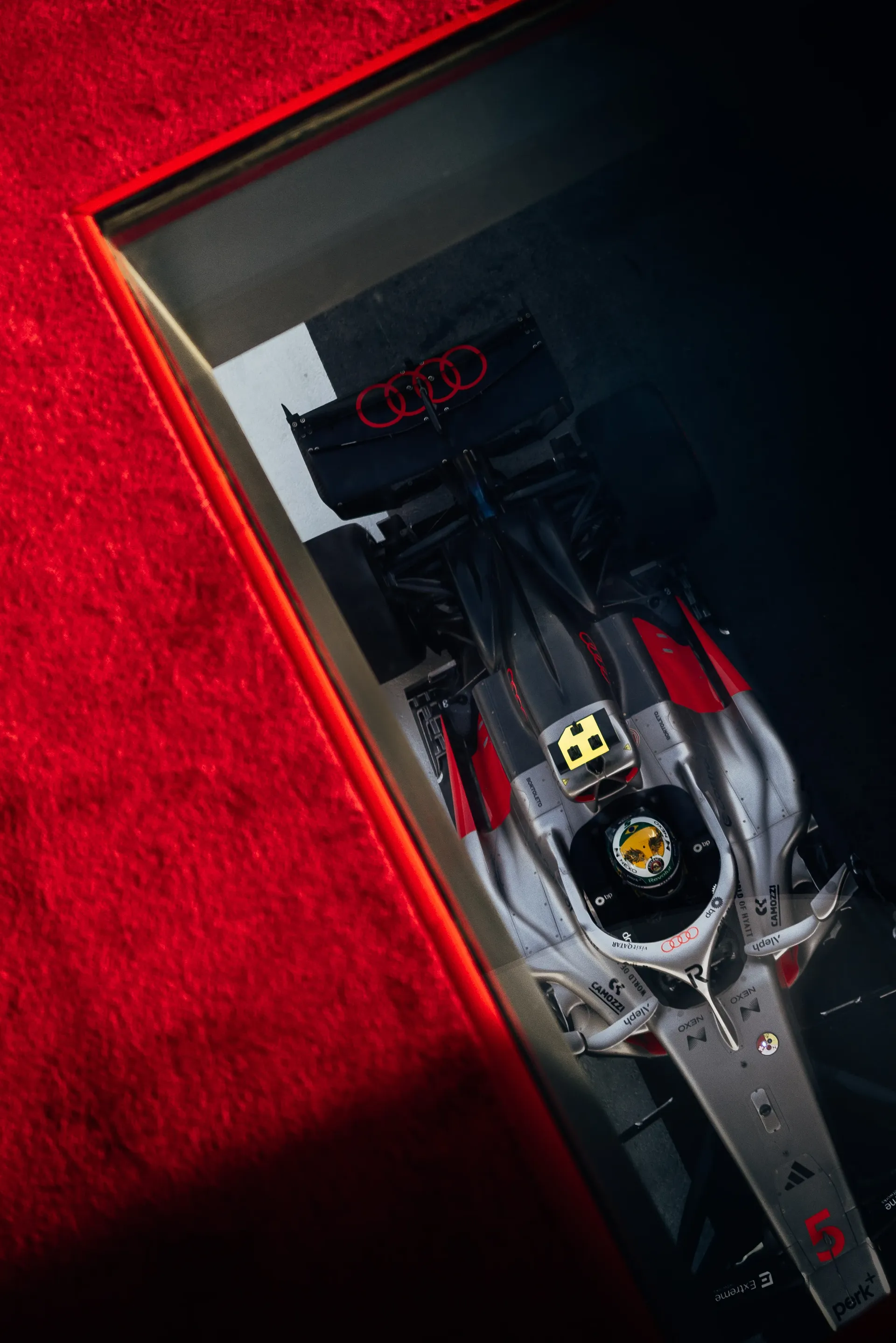 Audi R26 on display in the Audi Revolut F1® Team on the Baku city circuit