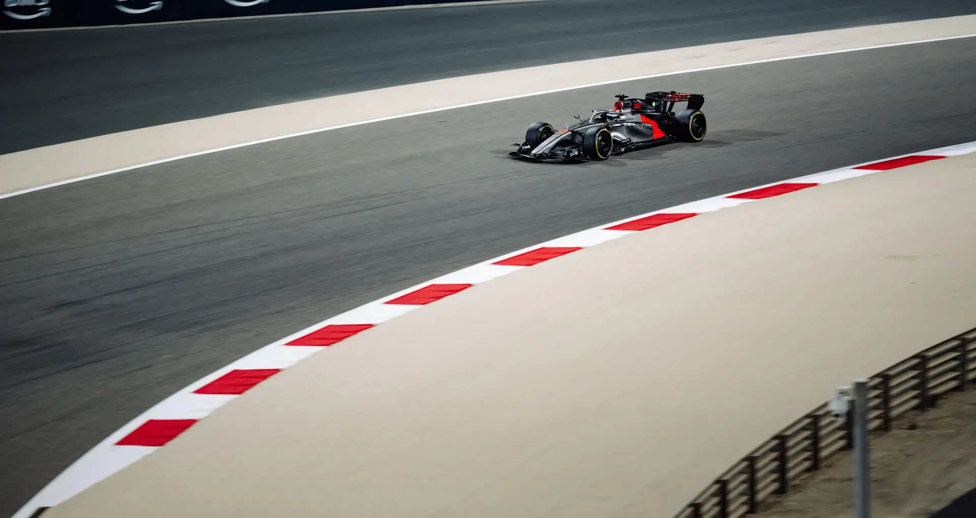 Audi Revolut F1® Team car at high speed ehading into a corner