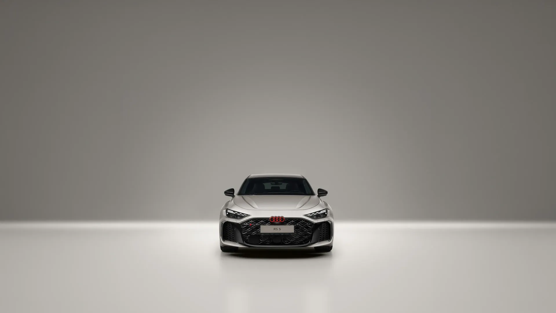 Front view of the Audi RS5 2026 in the Studio