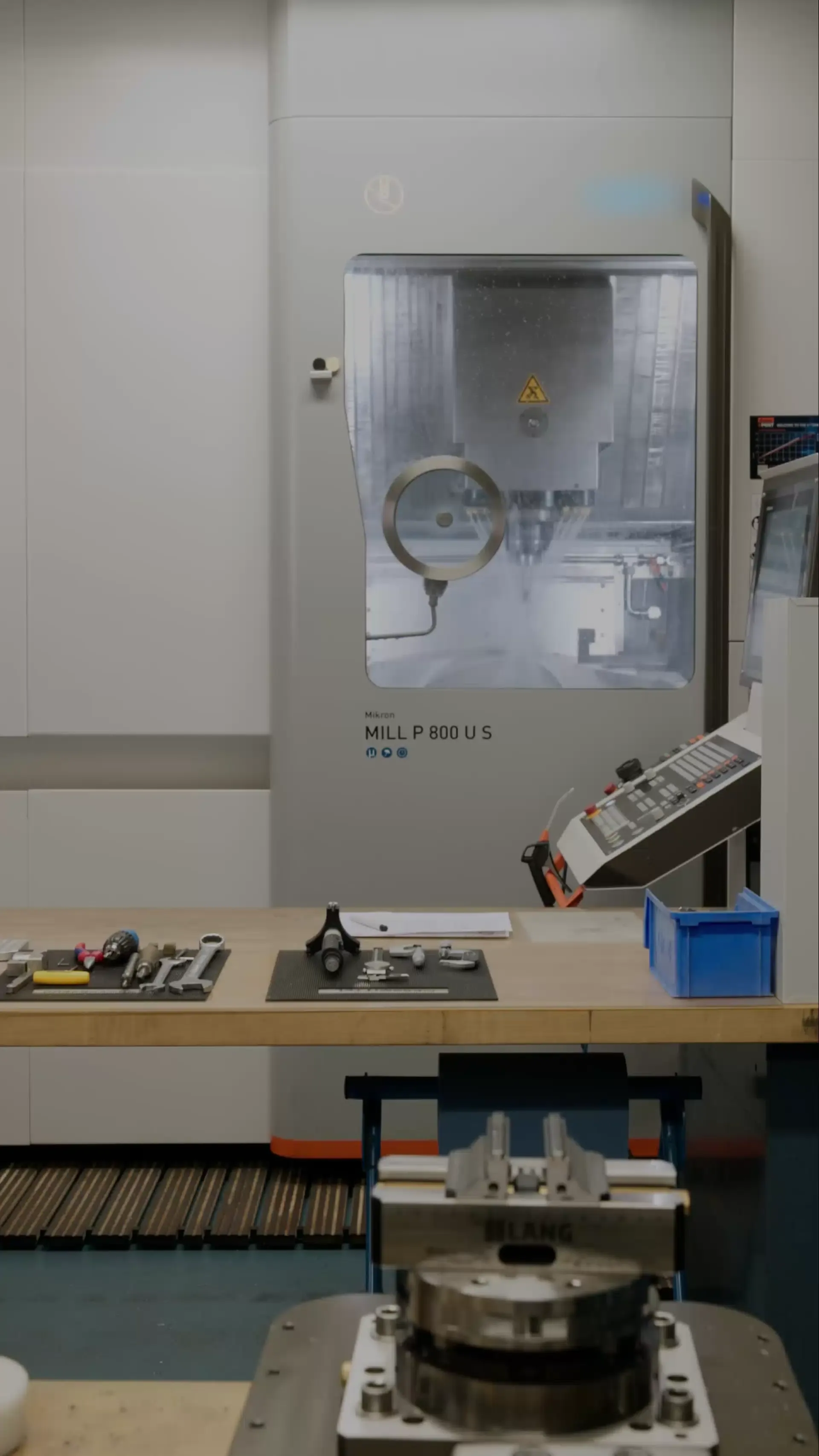 Video of Giovanni at his working desk using a CNC tool