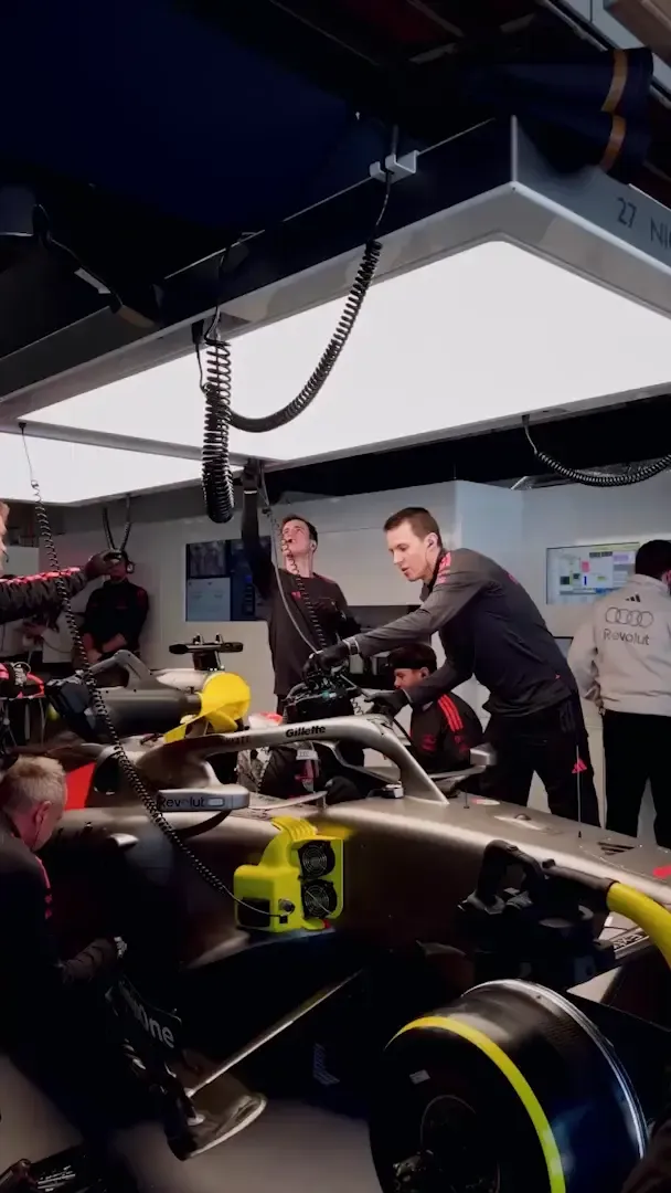 Nico Hulkenberg getting ready for FP3 at Japanese GP for the Audi Revolut F1® Team