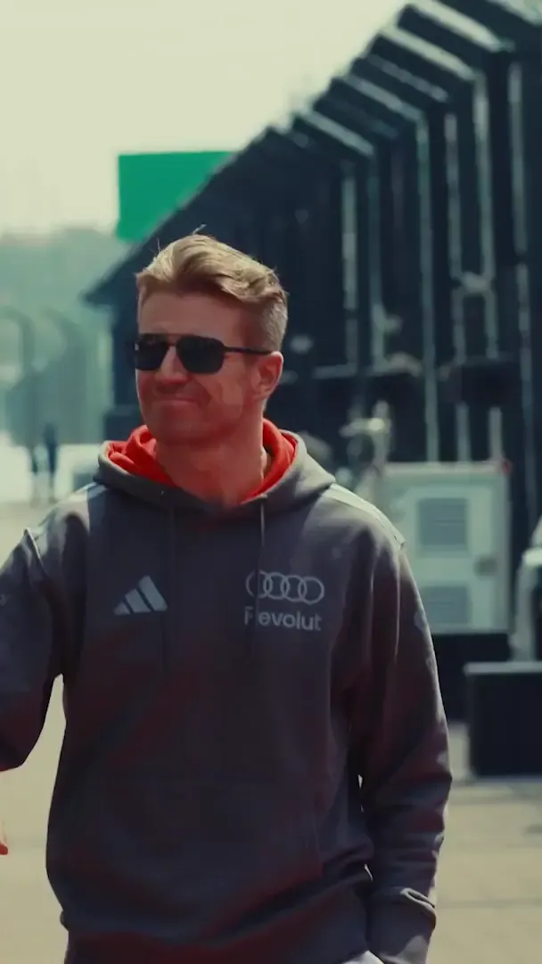 Nico Hulkenberg and Gabriel Bortoleto from the Audi Revolut F1® Team at the drivers parade of the Japanese Grand Pr1x