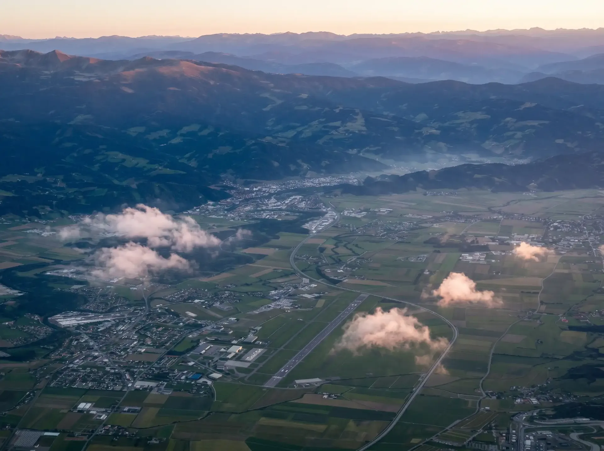Landscape overview of the Spielberg/Zeltweg region near the Austrian Grand Prix venue.