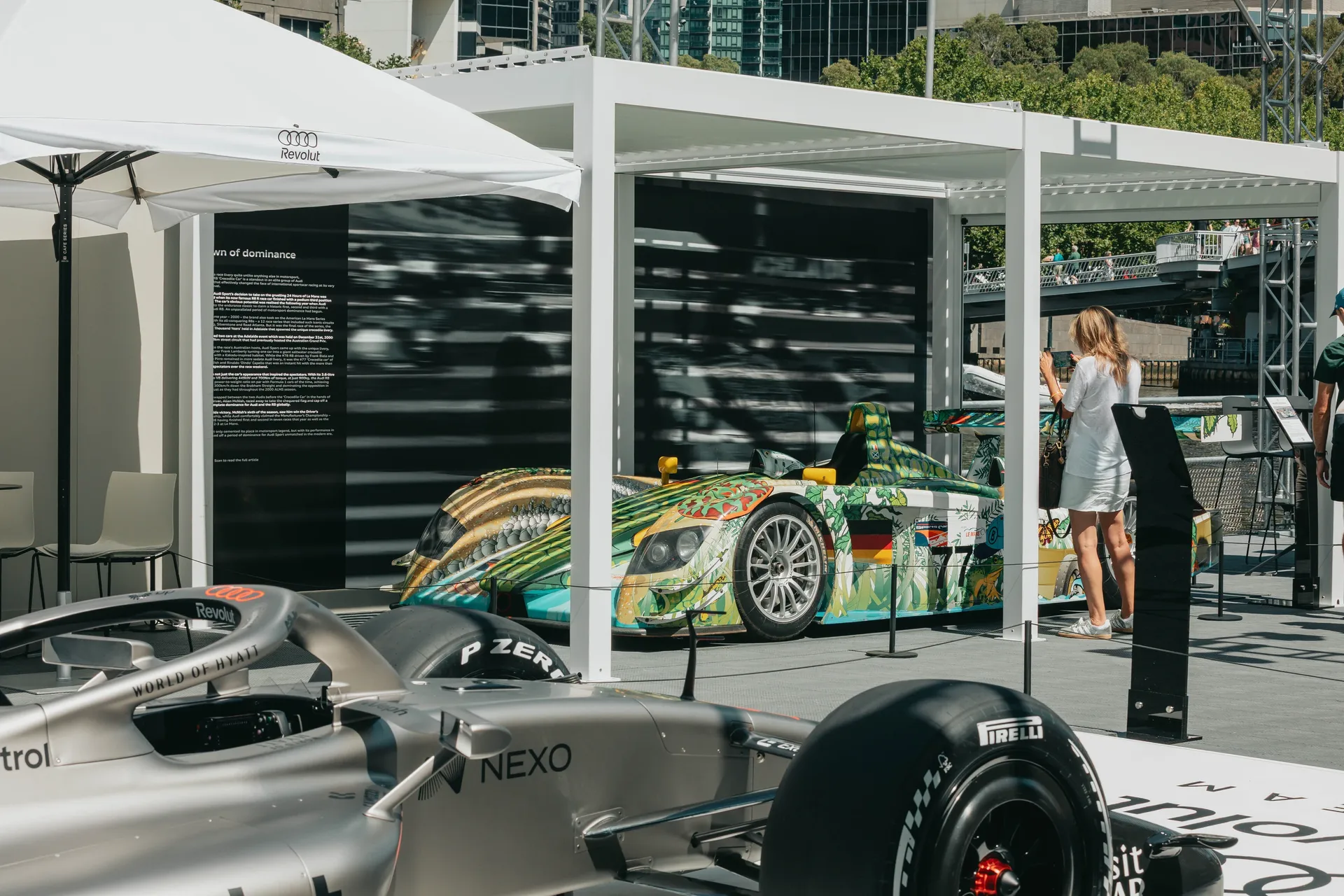 Audi Revolut F1® Team Off-Track-Activation Melbourne Crocodile car