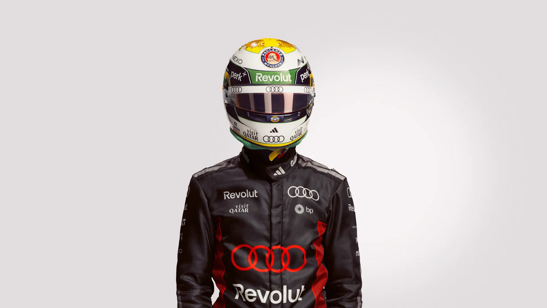 Gabriel Bortoleto with Audi Formula 1 Team Helmet
