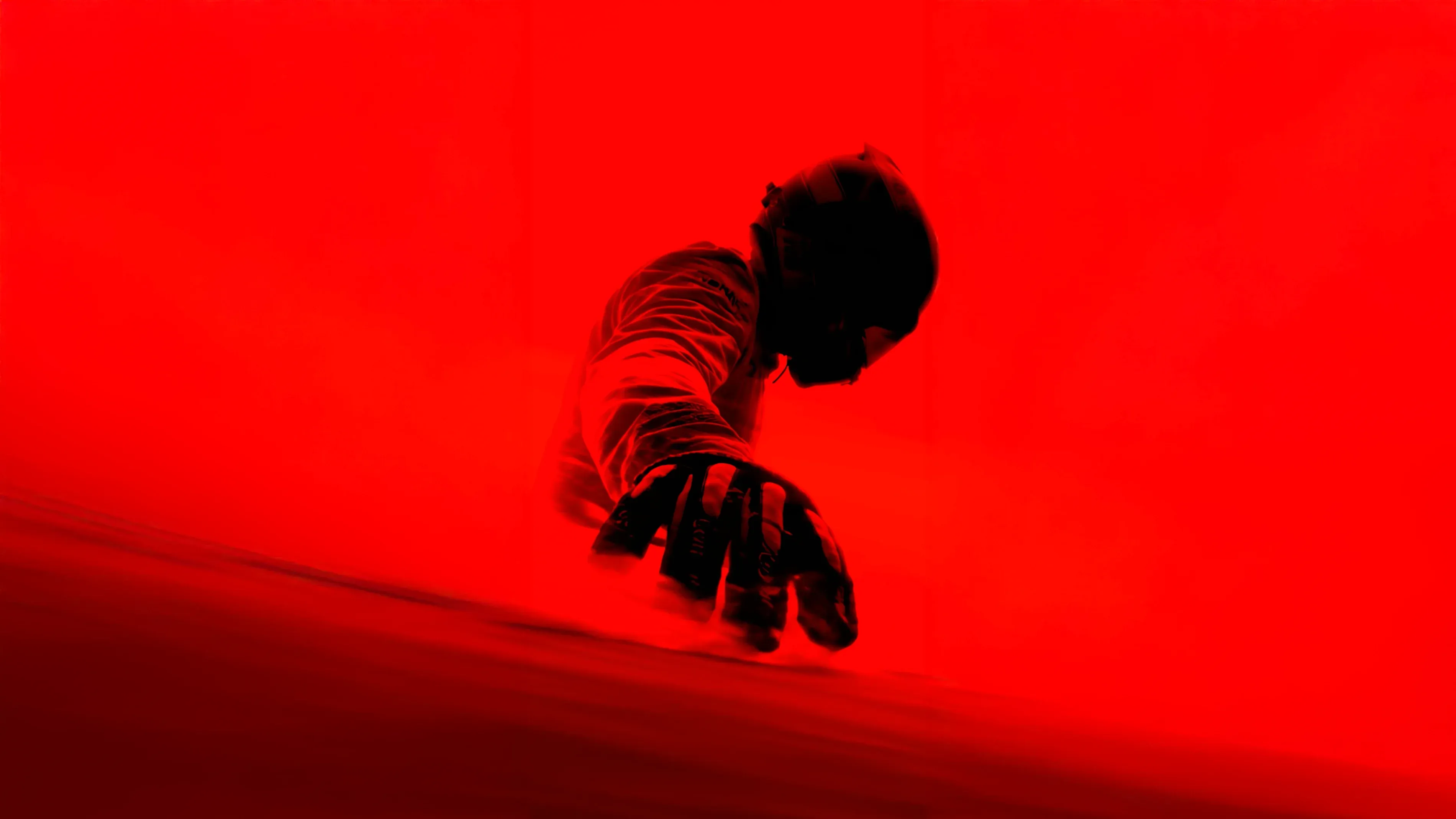 Driver in a sand storm